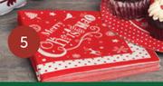 Red & White paper Napkins