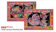Large Lacing & Beading Sets Each