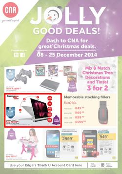 CNA : Jolly Good Deals (8 Dec - 25 Dec 2014), page 1
