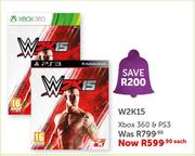 W2K15 For XBox 360 & PS3-Each