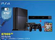 PS4 + Controller + Camera + GTA V Bundle