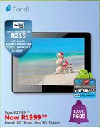 Fondi 10" Dual Sim 3G Tablet