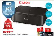 Canon MG3540 3-In-1 Printer