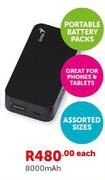 Genius 8000mAh Battery Each