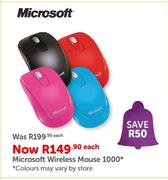 Microsoft Wireless Mouse 1000 Each