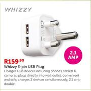 Whizzy 3-Pin USB Plug