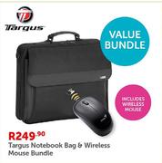 Targus Notebook Bag & Wireless Mouse Bundle