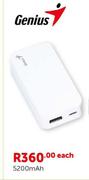 Genius 5200mAh Each