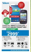 Samsung Tablet 3(T111) Lite + Samsung Galaxy Pocket Neo