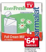 Parmalat Everfresh Long Life Milk Assorted-6 x 1Ltr Per Pack