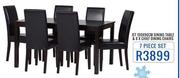 Jet 150x90cm Dining Table & 6x Chief Dining Chairs-7-Piece