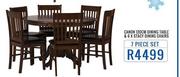Canon 120cm Dining Table & 6x Stacy Dining Chairs-7-Piece