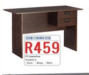 120cm 2 Drawer Desk