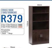 Cyrus 2 Door 3 Shelf Bookcase