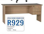 Apollo 160cm 3 Drawer Desk