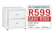 Zoe 2 Drawer Pedestal