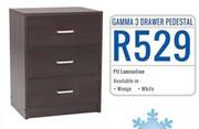 Gamma 3 Drawer Pedestal