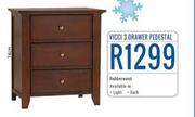 Vicci 3 Drawer Pedestal