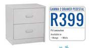 Gamma 2 Drawer Pedestal