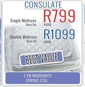 Consulate Single Mattress Base Set