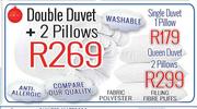 Double Duvet + 2 Pillows