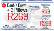 Queen Duvet 2 Pillows