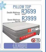 Pillow Top Double Mattress Base Set