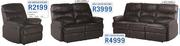 Ben Armchair Recliner + Ben 2 Seater Recliner + Ben 3 Seater Recliner