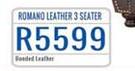 Romand Leather 3 Seater