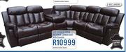 Leo Leather Upper Recliner Corner Unit with Console
