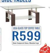 Lola Glass Top Coffee Table