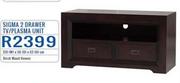 Sigma 2 Drawer TV/Plasma Unit
