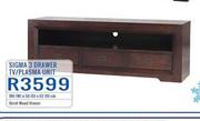 Sigma 3 Drawer TV/Plasma Unit