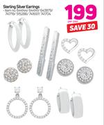 Sterling Silver Earrings-Per Pair