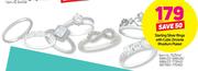 Sterling Silver Rings With Cubic Zirconia Rhodium Plated-Each