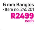 9ct Gold 6mm Bangles-Each