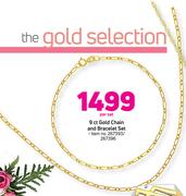 9ct Gold Chain And Bracelet Set-Per Set