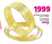 9ct Gold 6mm Bangles-Each