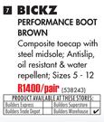 Bicks Performance Boot Brown