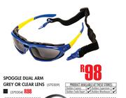 Spoggle Dual Arm Grey Or Clear Lens 570309