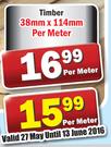 Timber 38x114mm-Per Meter