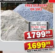 Crusher Stone & Sand-Per 5m3 13mm Builder Mix