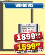 Aluminium Window Bronze PTT1815 1.8x1.5m