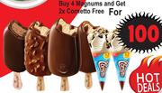 4 Magnums And Free 2 x Cornetto