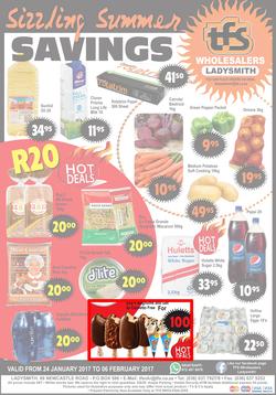 TFS Wholesalers : Sizzling Summer Savings (24 Jan - 6 Feb 2017), page 1