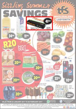 TFS Wholesalers : Sizzling Summer Savings (24 Jan - 6 Feb 2017), page 1