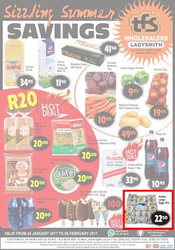TFS Wholesalers : Sizzling Summer Savings (24 Jan - 6 Feb 2017), page 1
