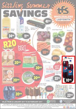 TFS Wholesalers : Sizzling Summer Savings (24 Jan - 6 Feb 2017), page 1