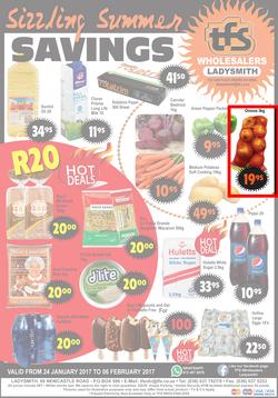 TFS Wholesalers : Sizzling Summer Savings (24 Jan - 6 Feb 2017), page 1