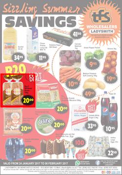 TFS Wholesalers : Sizzling Summer Savings (24 Jan - 6 Feb 2017), page 1